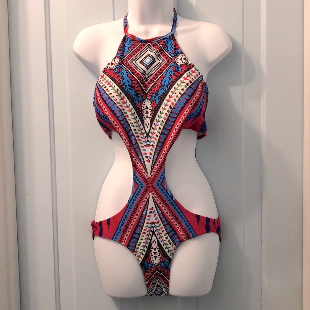 HDE one piece bathing suit multicolor